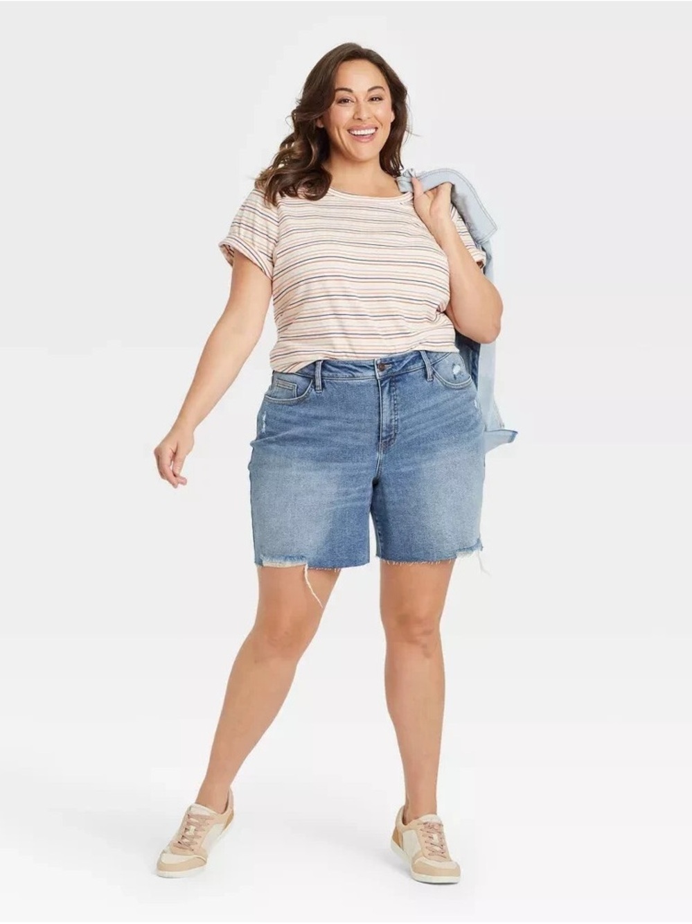 Women’s Ava & Viv High-Rise Relaxed Fit 7" Bermuda Shorts 17 (XXL)
